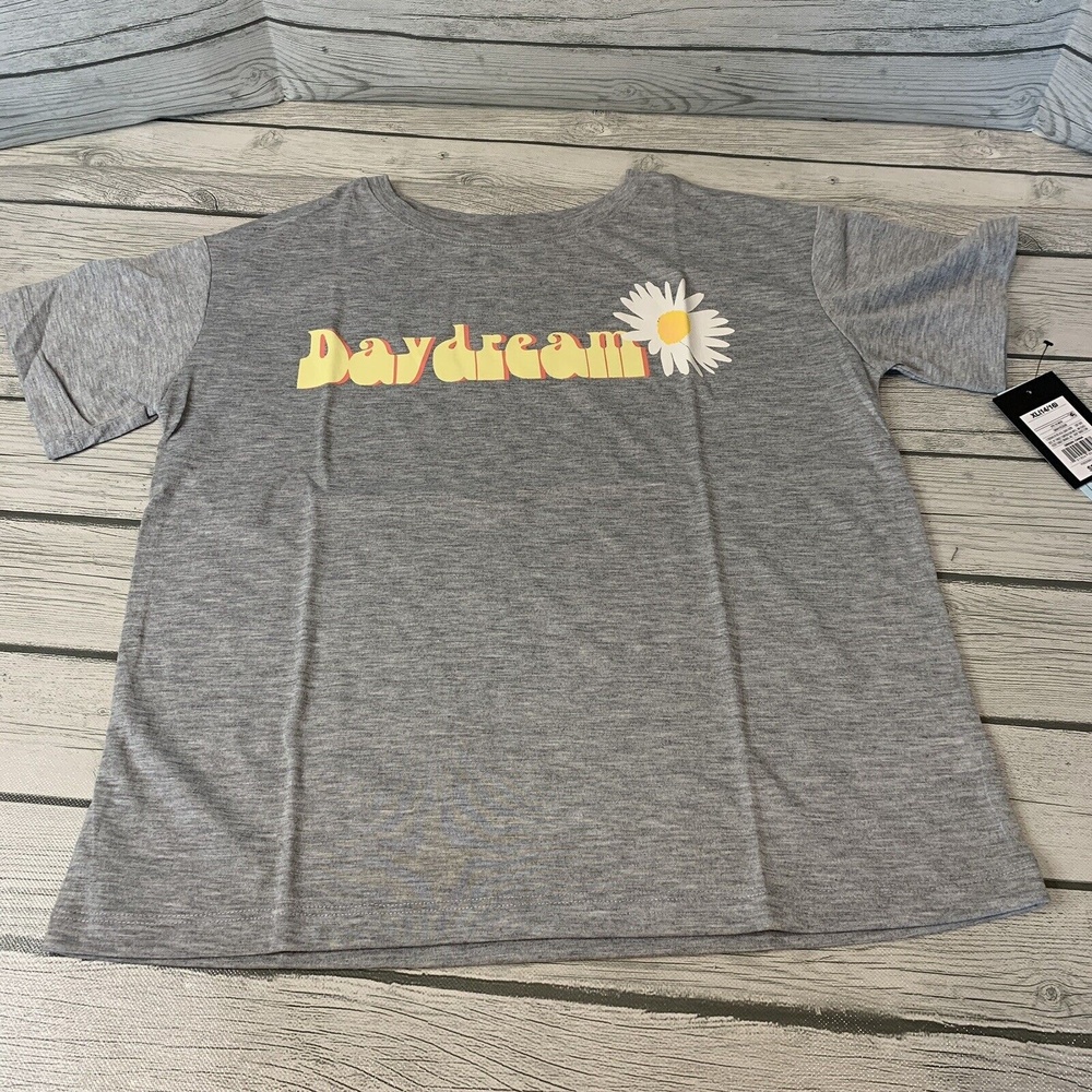 Art Class Girls X Large Pajama Top Gray Sleep Shirt Short Sleeve Day Dream NEW